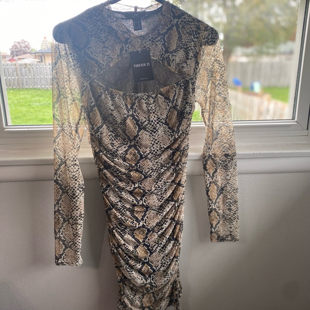 Forever 21 dress - faux snakeskin cutout dress